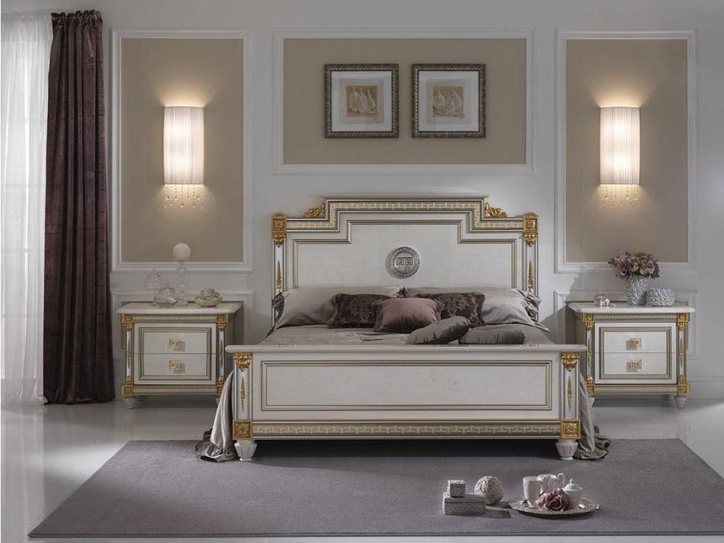 кровать двуспальная Arredo Classic Либерти 180/200х200 (слоновая кость)