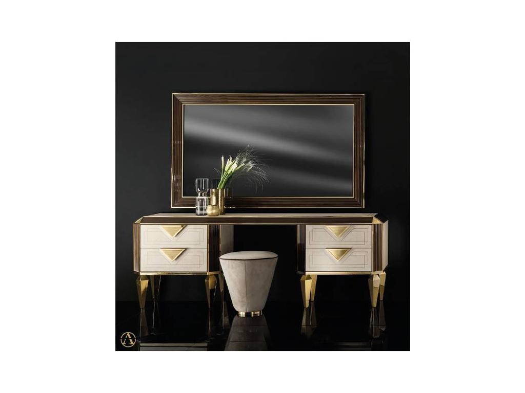 стол туалетный Arredo Classic Diamante  (слоновая кость, вяз, золото)