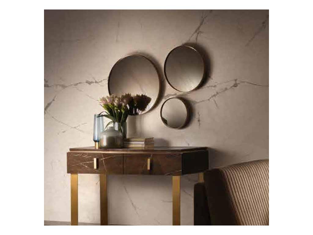 зеркало навесное Arredo Classic Essenza круглое диам.30 см (коричневый)