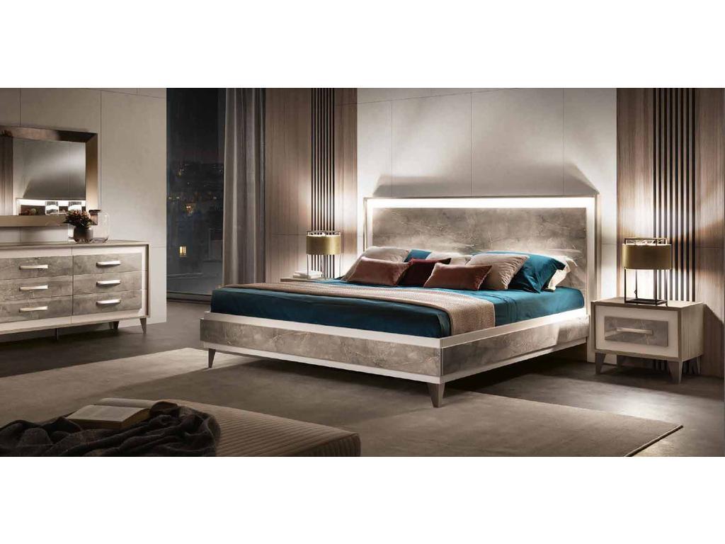 кровать двуспальная Arredo Classic Ambra 180х200 (вяз светлый)