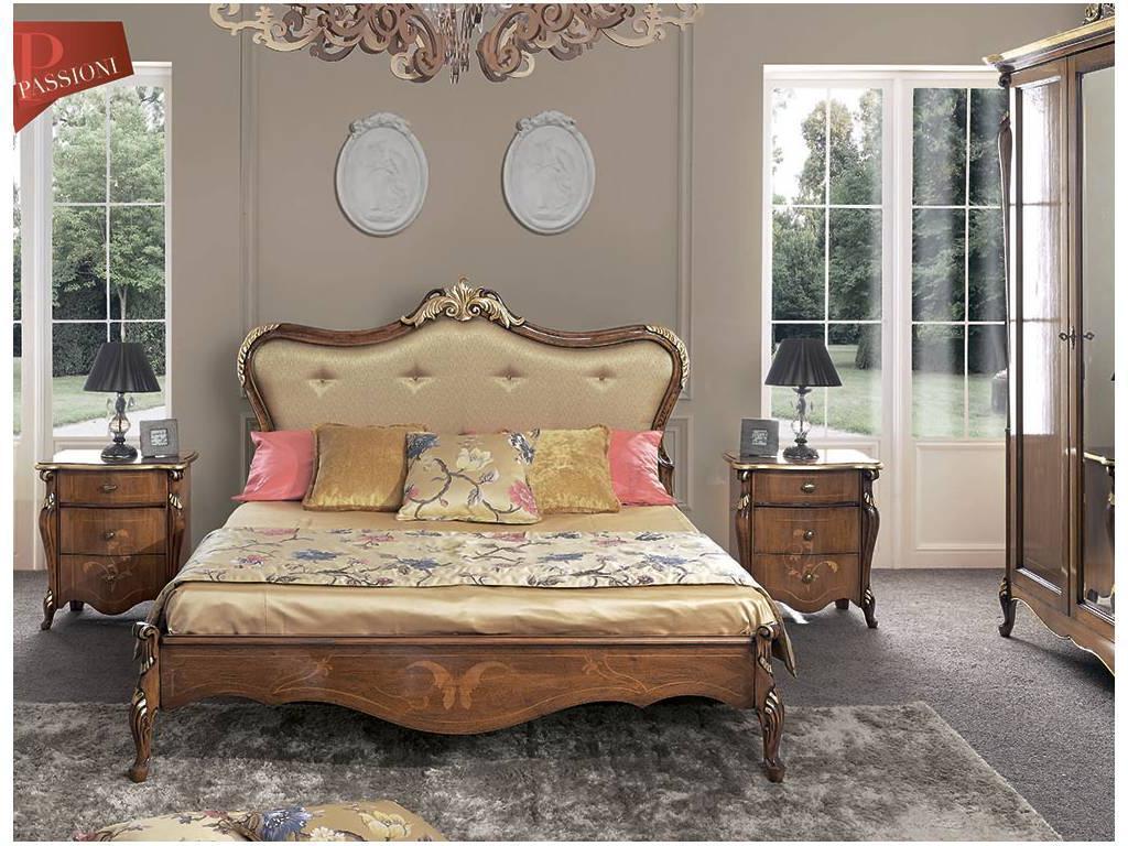 кровать двуспальная Tarocco Vaccari Passioni 160х195 (орех)