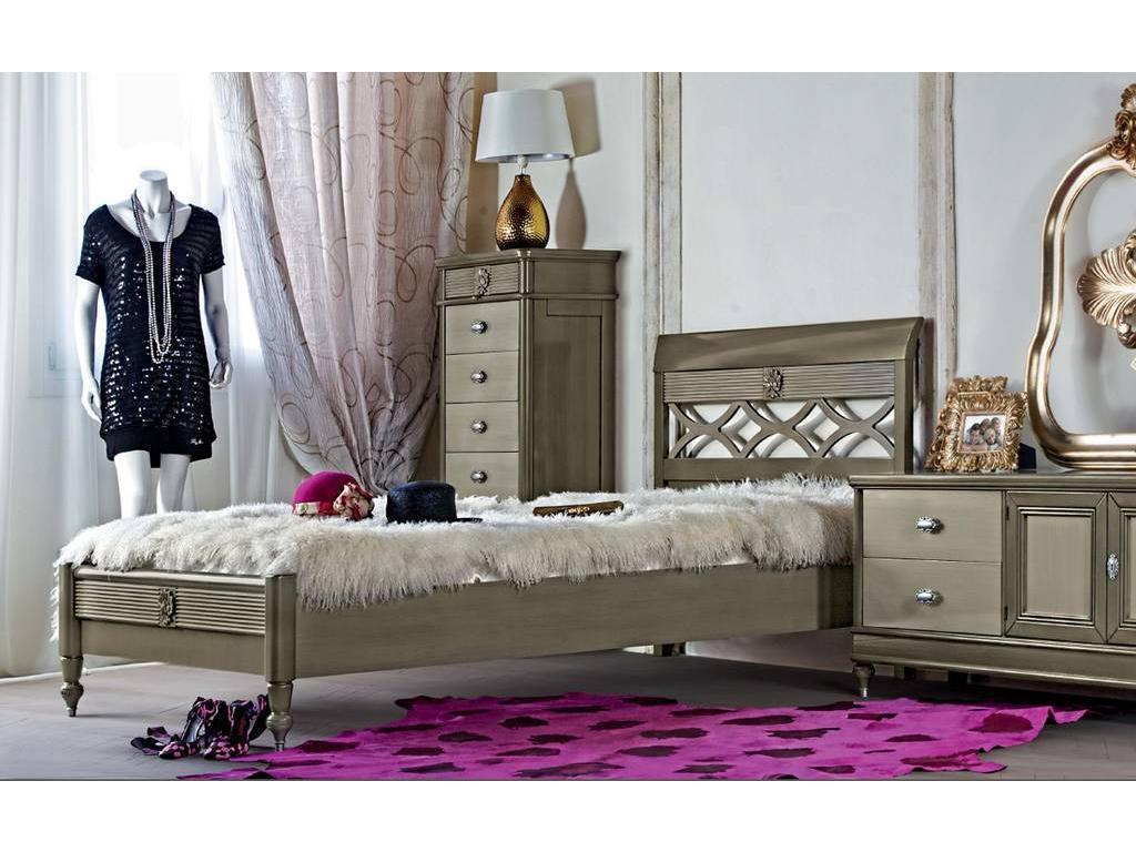 кровать односпальная Monte Cristo Bourbon 120х200 (grigio begie)