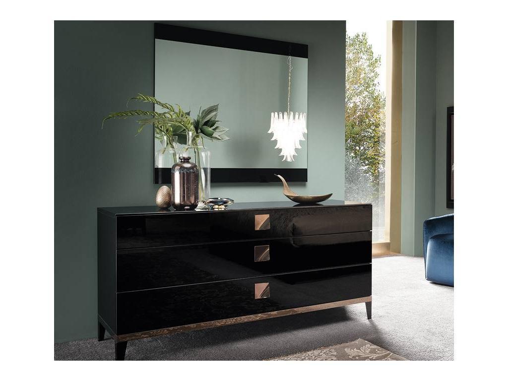 зеркало настенное ALF Mont Noir  (black high gloss)