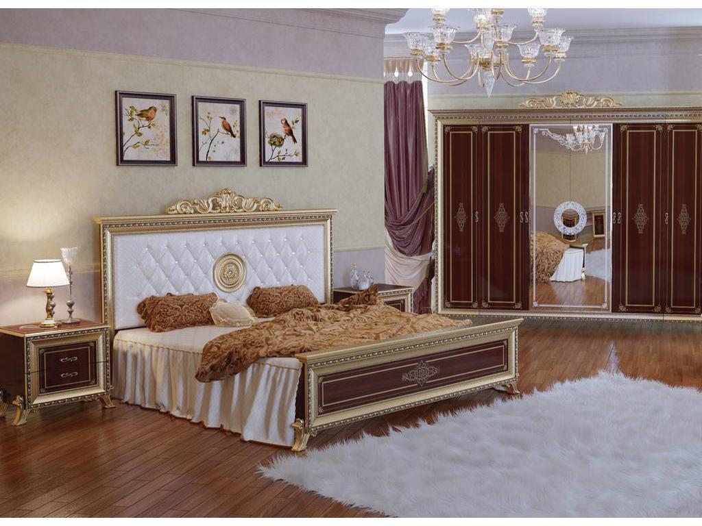 кровать двуспальная Мэри Версаль 180х200 (орех)