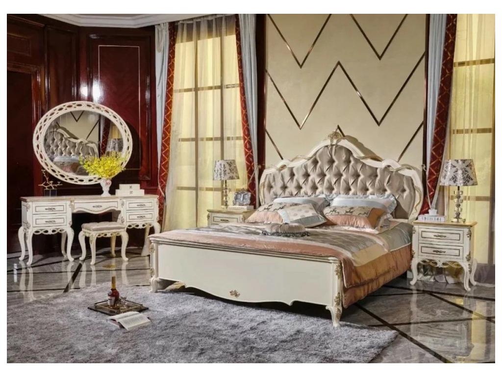 спальня барокко FurnitureCo Бьянка  (беж)