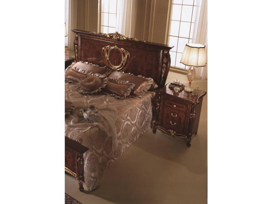 кровать двуспальная Arredo Classic Donatello 160х190 Queen (тёмный орех)
