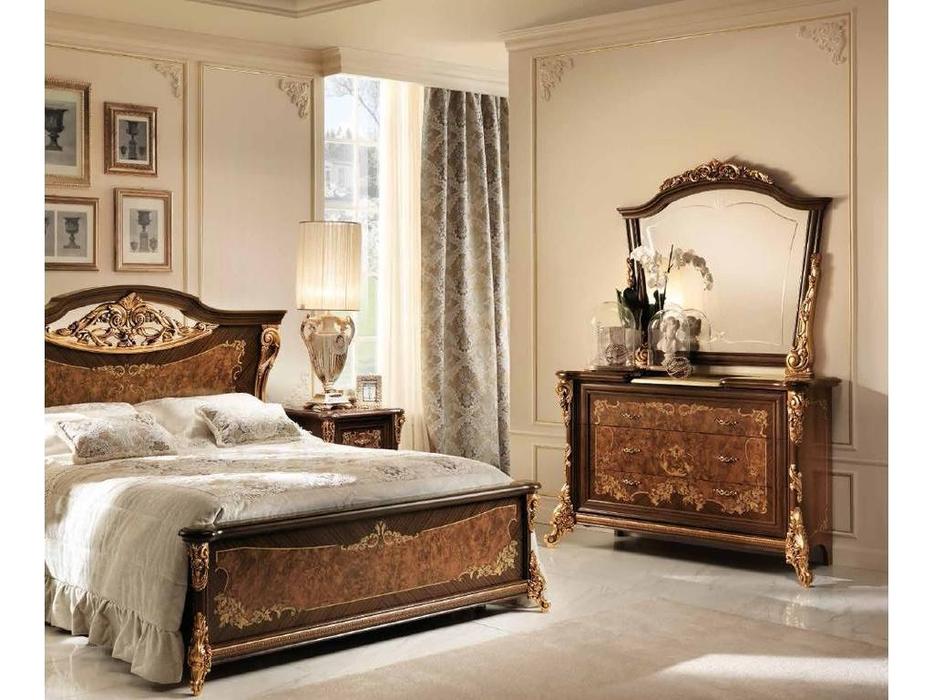 зеркало настенное Arredo Classic Sinfonia для комода (орех, золото)