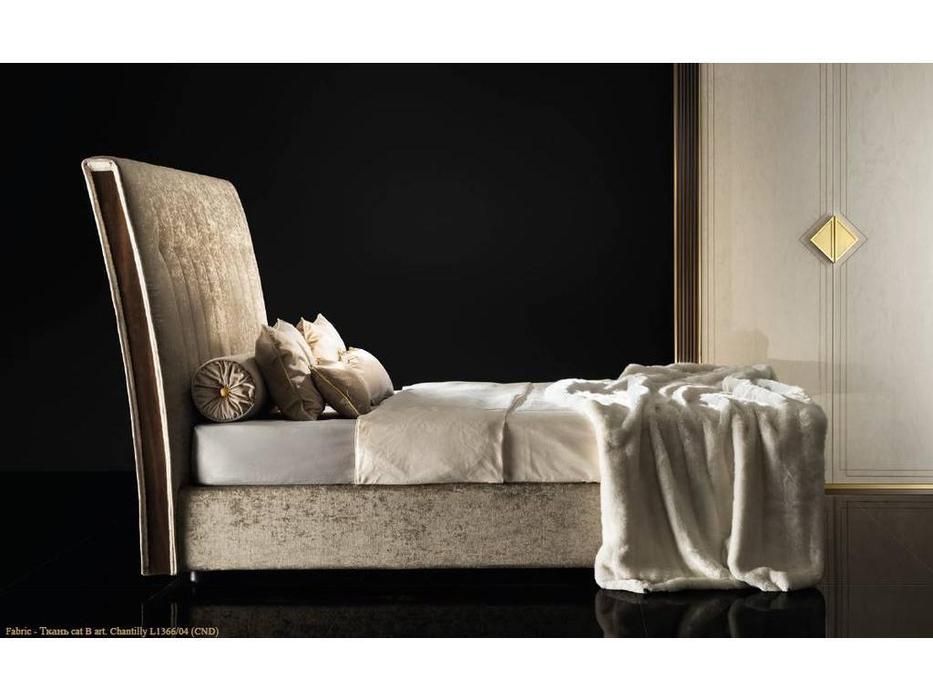 кровать двуспальная Arredo Classic Diamante с мягк-м каркасом кат. В (слоновая кость, вяз, золото)