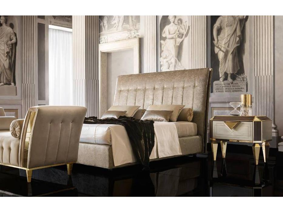 кровать двуспальная Arredo Classic Diamante 160х200 (слоновая кость)