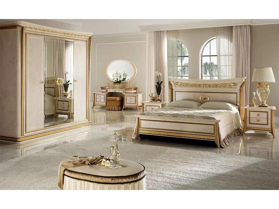 кровать двуспальная Arredo Classic Melodia 180*200 King (бежевый, золото)