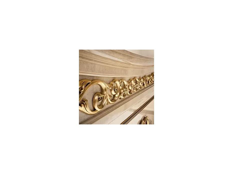 кровать двуспальная Arredo Classic Melodia 180*200 King (бежевый, золото)