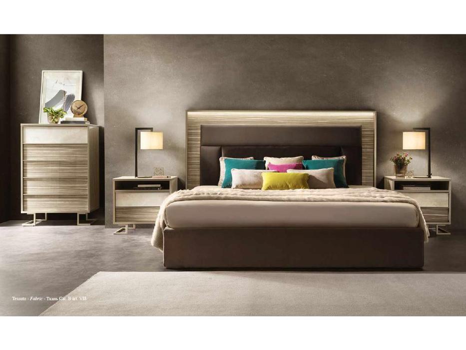 кровать двуспальная Arredo Classic Luce 160х200 с мягкой спинкой (светлый)