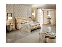 кровать двуспальная Arredo Classic Melodia 160х190 (бежевый, золото)