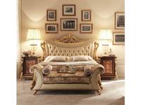 кровать двуспальная Arredo Classic Sinfonia 180х200 (орех, золото)