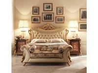 кровать двуспальная Arredo Classic Sinfonia 200х200 (орех, золото)