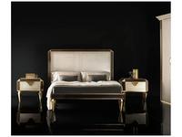 кровать двуспальная Arredo Classic Diamante 160х200 (слоновая кость, вяз, золото)