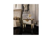 тумба прикроватная Arredo Classic Diamante  (слоновая кость, вяз, золото)