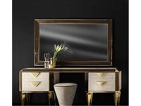 зеркало настенное Arredo Classic Diamante большое (слоновая кость, вяз, золото)