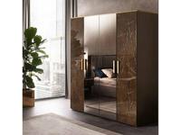 шкаф 4 дверный Arredo Classic Essenza  (венге, коричневый, золото)