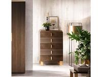 комод высокий Arredo Classic Essenza 5 ящ. (венге, коричневый, золото)