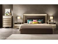 кровать двуспальная Arredo Classic Luce 160х200 с мягкой спинкой (светлый)