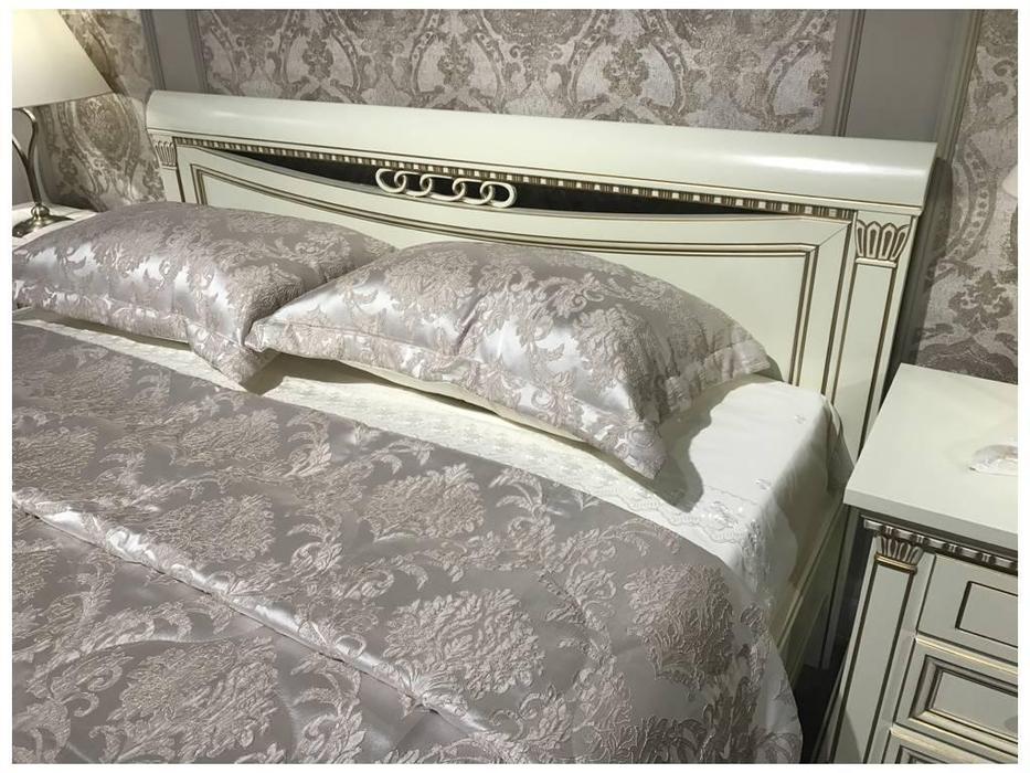 кровать двуспальная Liberty Флоренция 160х200 (слоновая кость, золото)