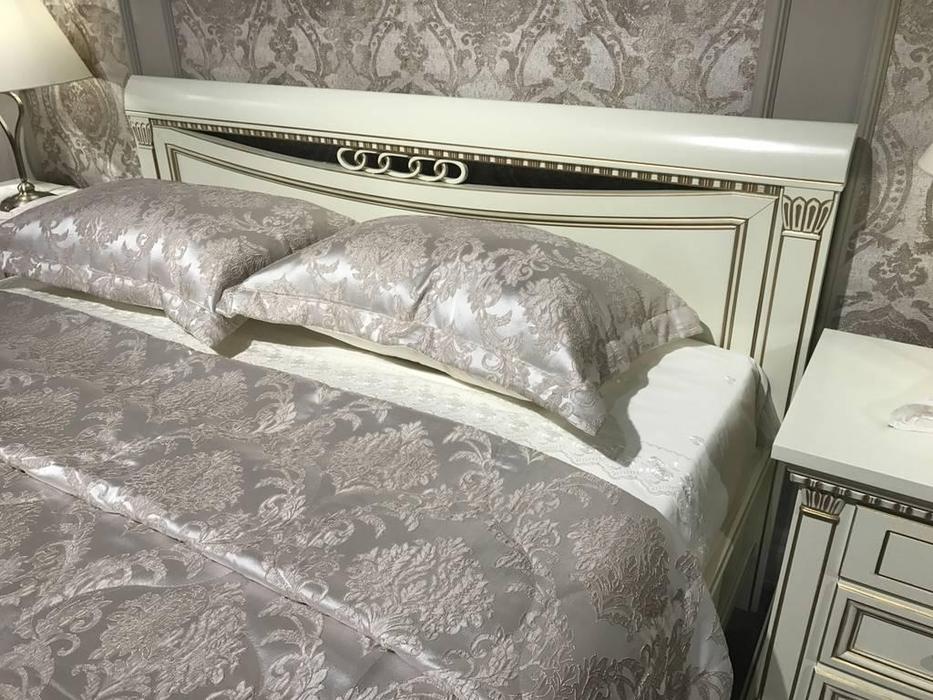кровать двуспальная Liberty Флоренция 180х200 (слоновая кость, золото)