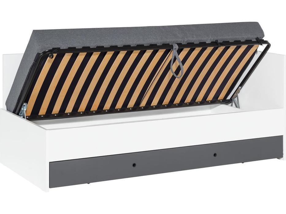 кровать односпальная Vox Concept 90X200 с под-м мех-м (белый,графит)