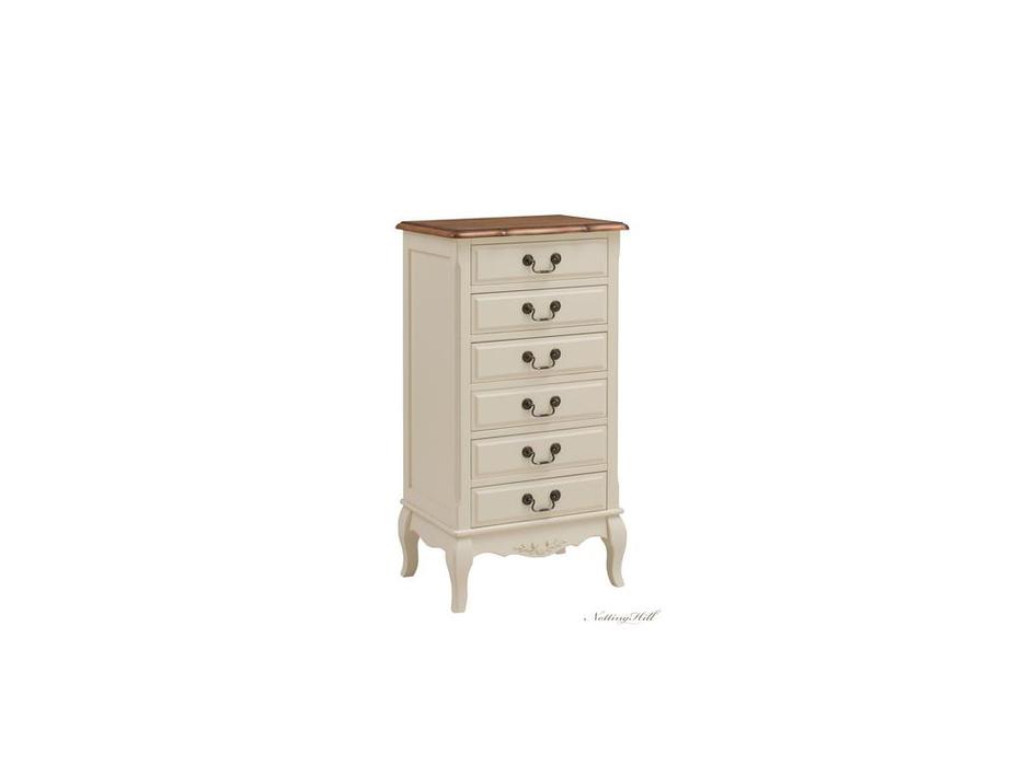комод высокий Mobilier de Maison Provence с эффектом старения (молочный)