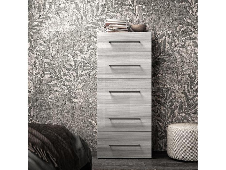 комод высокий Status Mia 5 ящиков (silver grey)
