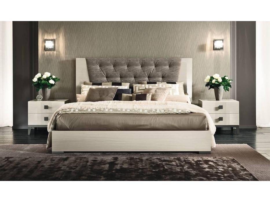 кровать двуспальная ALF Mont Blanc 160х200 с мягким изголовьем (крем)
