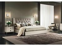 кровать двуспальная ALF Mont Blanc 180х200 с мягким изголовьем (крем)