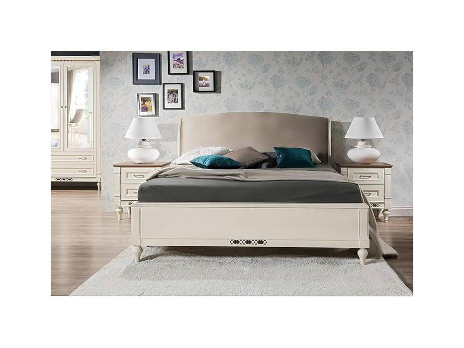 кровать двуспальная Taranko Florencja 160х200 (белый, ткань)