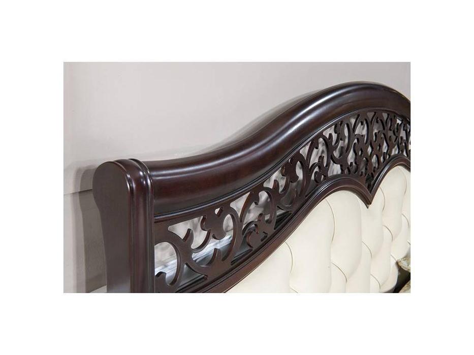 кровать двуспальная Taranko Verona 180х200 (орех, кожа)