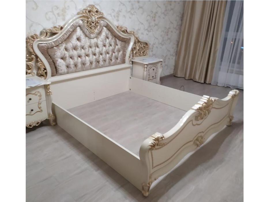 кровать двуспальная Dia Джоконда 180х200 (крем, золото)