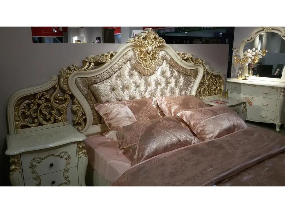 кровать двуспальная Dia Джоконда 160х200 (крем, золото)
