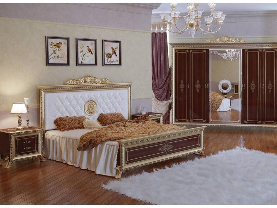 кровать двуспальная Мэри Версаль 180х200 (орех)