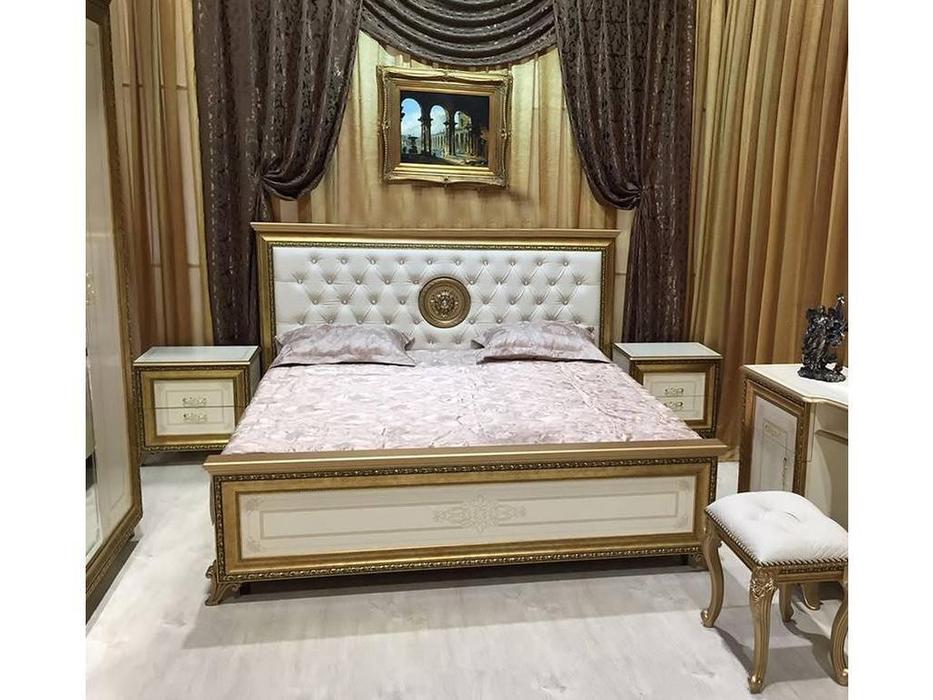 кровать двуспальная Мэри Версаль 160х200 (слоновая кость)