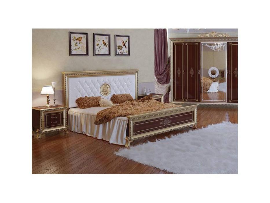 кровать двуспальная Мэри Версаль 160х200 (орех)