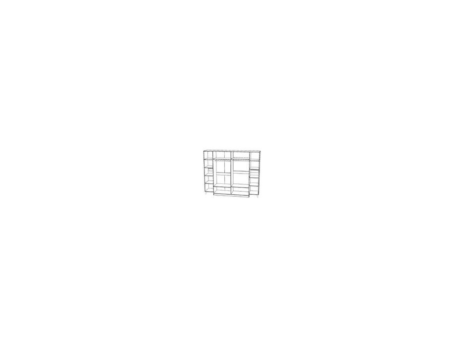 шкаф 5 дверный Мэри Виктория  (хром, серый)