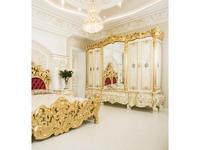 шкаф 6 дверный Мэри Барокко Люкс зеркальный (золото)