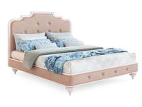 кровать двуспальная Zzibo Mobili Оскар 180х200 ткань Velvet LUX (белый)