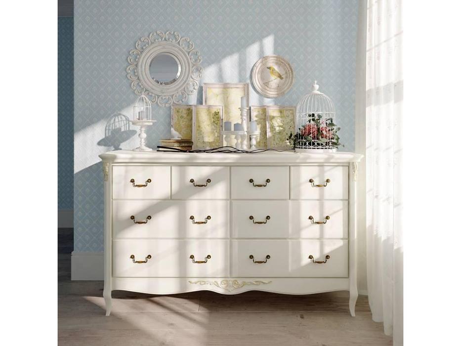 комод LAtelier Du Meuble Romantic Gold 8 ящиков (слоновая кость, золото)