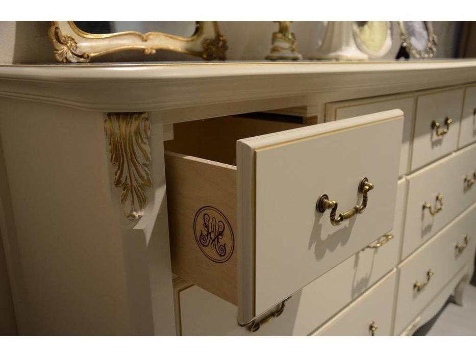 комод LAtelier Du Meuble Romantic Gold 8 ящиков (слоновая кость, золото)
