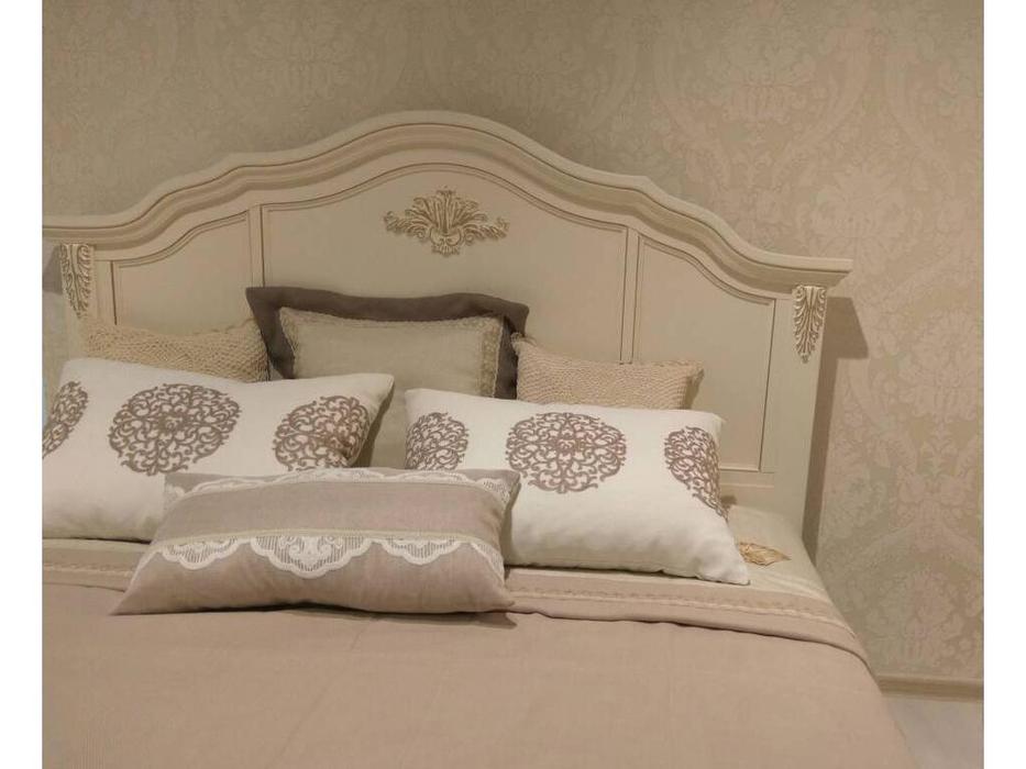 кровать двуспальная LAtelier Du Meuble Romantic Gold 160х200 (слоновая кость, золото)