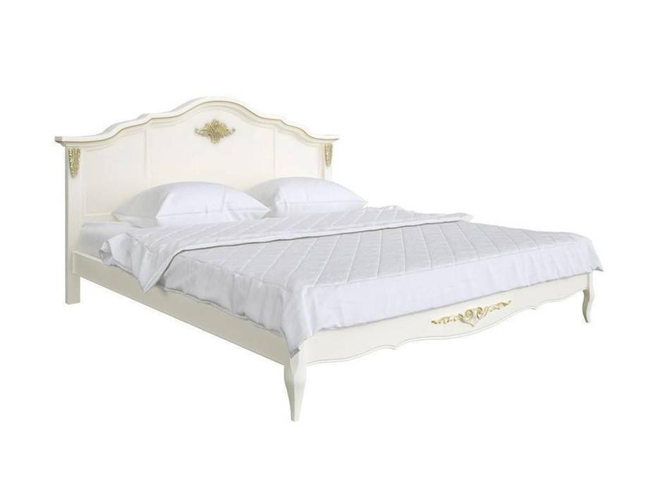 кровать двуспальная LAtelier Du Meuble Romantic Gold 180х200 (слоновая кость, золото)