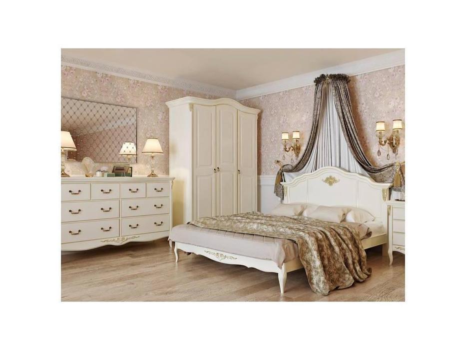 шкаф 3-х дверный LAtelier Du Meuble Romantic Gold  (слоновая кость, золото)