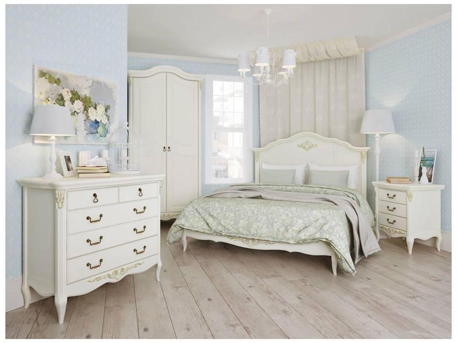 кровать двуспальная LAtelier Du Meuble Romantic 160х200 (слоновая кость)