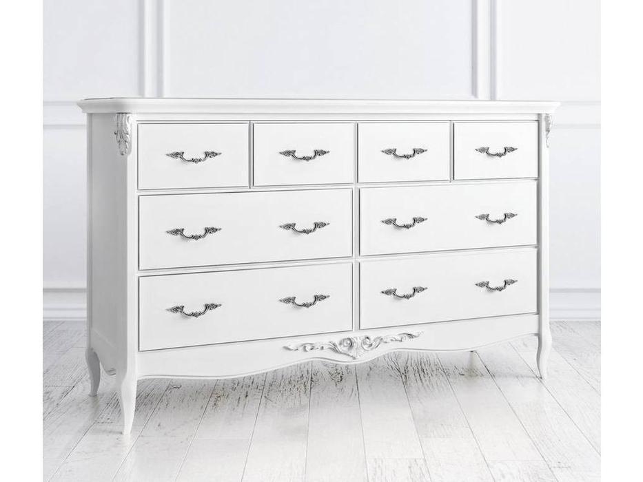комод Latelier Du Meuble Silvery Rome 8 ящиков (белый, серебро)