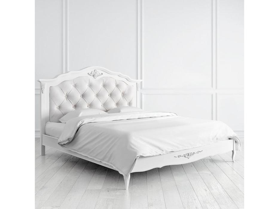 кровать двуспальная Latelier Du Meuble Silvery Rome 180х200 (белый, серебро)
